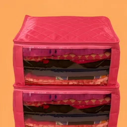 Fessist Pink & Transparent 2 Pieces Self Design Multi-Utility Organisers-picture-30