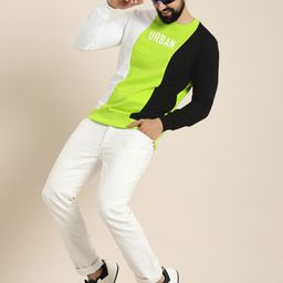 HERE&NOW Pure Cotton Colourblocked Sweatshirt-picture-26