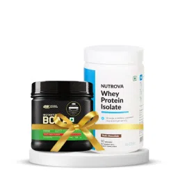 Optimum Nutrition BCAA 250gm Fruit Punch & Nutrova Whey Protein Isolate 300g | Pack of 2 Combo-picture-12