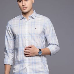 Louis Philippe Sport Super Slim Fit Checked Pure Cotton Casual Shirt-picture-14