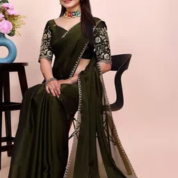 Zeenat Duniya Embroidered Pure Chiffon Saree-picture-20