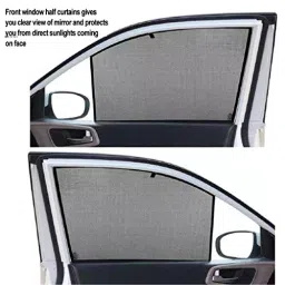 Auto Pearl Window Plug-in Half Sun Shades Z Black Compatible For Hyundai I20 Elite, HalfCurtain_i20 Elite (Set of 4) image 4
