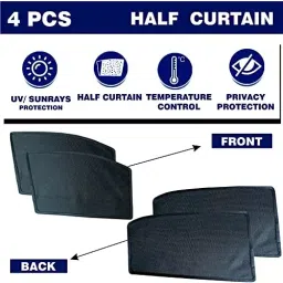 Auto Pearl Window Plug-in Half Sun Shades Z Black Compatible For Hyundai I20 Elite, HalfCurtain_i20 Elite (Set of 4) image 5