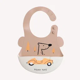 Polka Tots Kids Printed Waterproof Silicone Feeding Bibs-image-25