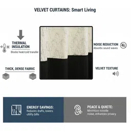 Aura Black & White Black Out Door Curtain image 2