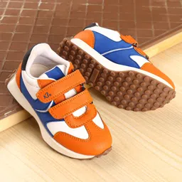 Babyoye Sneakers with Velcro Closure - Orange-picture-24
