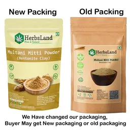 HerbsLand Set Of 2 Pure Multani Mitti Face Pack & Mask Powder - 100 g Each image 2