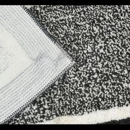 MAA HOME CONCEPT Grey & White Textured Microfiber Anti Skid 1600GSMBathMat image 4