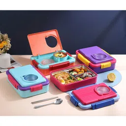 YAMAMA Insulated Lunch Box Bubby Dubby Lunch Box Six Compartment Stainless Steel Lunch Box Portable Lunch Box 1100 ml  (Pack of 1  Color May Vary) image 2