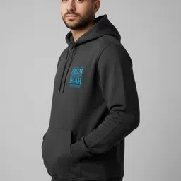 YONGE Men Printed Hooded Sweatshirt image 3