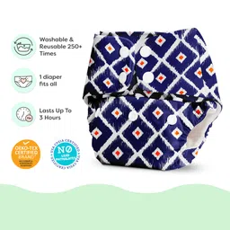 BASIC for Baby Reusable Cloth Diapers for Babies l Adjustable & Washable l 3M - 3Y l Rash Free Diaper - Tie & Dye image 4