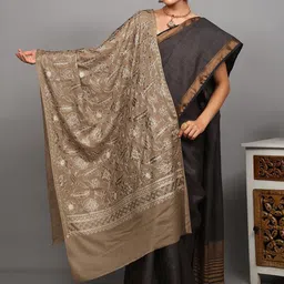 Exotic India Floral Aari Embroidered Shawl-picture-20