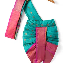 Bhartiya Paridhan Silk Kashta Saree with Half Sleeves Blouse - Fuchia image 5