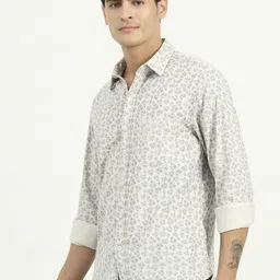 Greenfibre Floral Printed Cutaway Collar Cotton Shirt image 5
