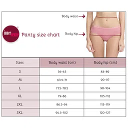 Inner Sense Organic Cotton Antimicrobial V Band Panties - Beige image 2