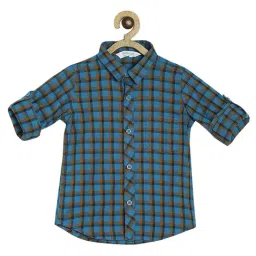 MINIKLUB Boys Multicolor Checks Full Sleeves Shirt-image-88