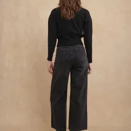 RAREISM Black Cotton Solid Jeans image 2