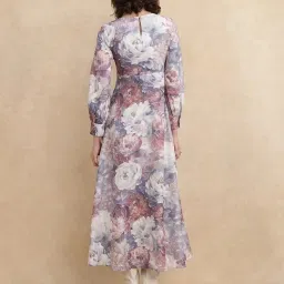 RAREISM Multi Satin Printed Long Sleeves Dress image 2