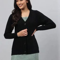 Aurelia Black Textured Cardigan-picture-46