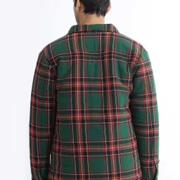 Rare Rabbit Green Regular Fit Checks Jacket image 2