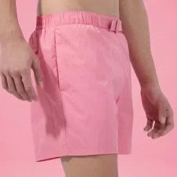 Rare Rabbit Pink Regular Fit Solid Shorts image 2