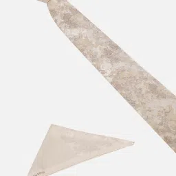 Allen Solly Beige Polyester Printed Tie & Pocket Square image 2