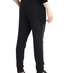 Rare Rabbit Black Regular Fit Solid Trackpants image 2