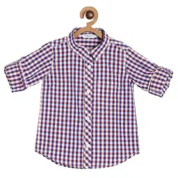 MINIKLUB Boys Multicolor Checks Full Sleeves Shirt-image-92