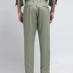 Rare Rabbit Green Regular Fit Solid Trousers image 2
