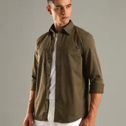 TOMMY HILFIGER Olive Regular Fit Shirt image 4
