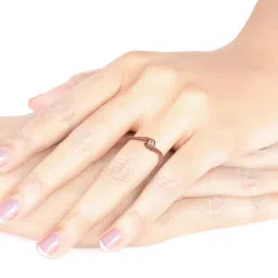 Malabar Gold and Diamonds 18k IGI Certified Diamond Rose Gold Ring for Women image 2