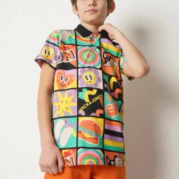 Jack & Jones Junior Multicolor Printed Polo T-Shirt-picture-6