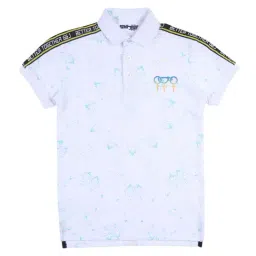Gini & Jony Kids White Printed Polo-picture-35