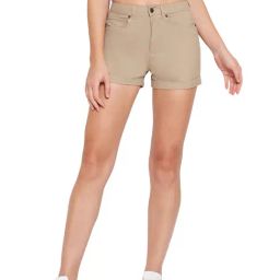 Hypernation Khaki High Rise Shorts-picture-7