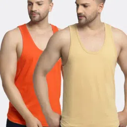 Friskers Multi Cotton Slim Fit Vest - Pack of 2-picture-19