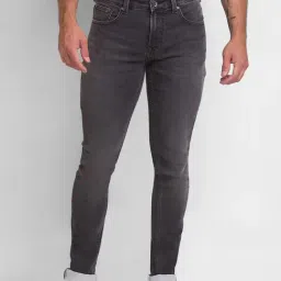 Spykar Grey Cotton Slim Fit Jeans-image-14