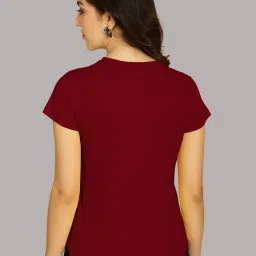 Friskers Maroon Cotton T-Shirt image 2