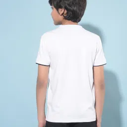 Crimsoune Club Kids White Printed T-Shirt image 2