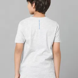 Under Fourteen Only Kids Grey Melange Printed T-Shirt image 2