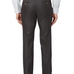 Raymond Brown Slim Fit Texture Trousers image 2