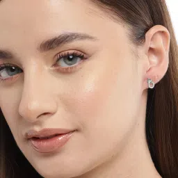 Zavya Ethereal Essence 925 Sterling Silver Abstract Earrings image 2