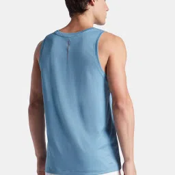 Jockey Blue Microfibre Solid Sleeveless Vests image 2