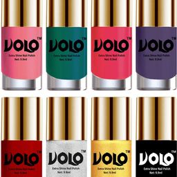 VOLO Set Of 8 Extra Shine Nail Polish-9.9ml Each-Combo-No-34-picture-21