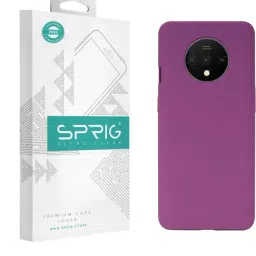 Sprig Liquid Silicone Back Cover for Oneplus 7T (Purple)-picture-12