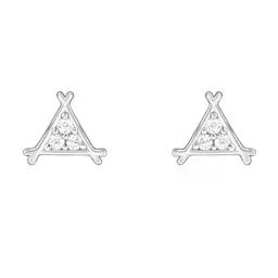 GIVA 925 Silver Triangle Stud Earrings for Him image 3