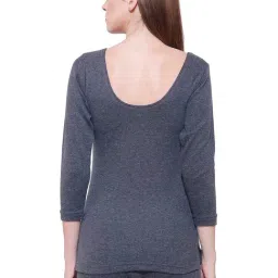 Bodycare Insider Grey Melange Textured Thermal Top image 2