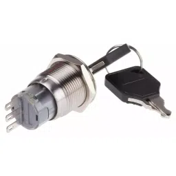 RS PRO 2 Way Key Switch SPDT 250 V Momentary 5 A, 8771999 image 2