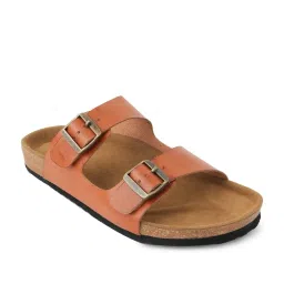 Mozafia Men's Tan Slides image 2