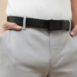 Code by Lifestyle Black Mens Formal Belt image 2