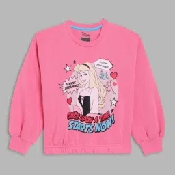 Blue Giraffe Girls Pink Cotton Printed Full Sleeves Sweatshirt-image-46